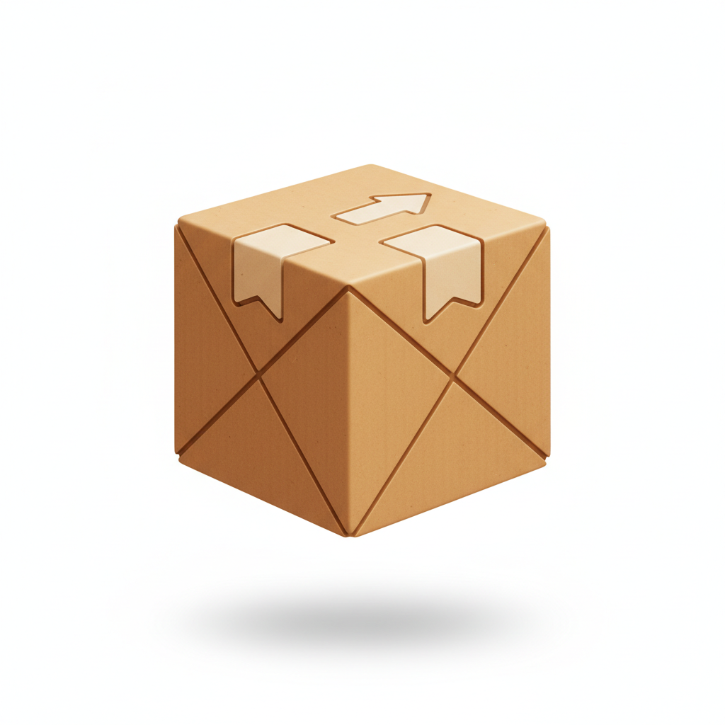 create shipping icon in 3d