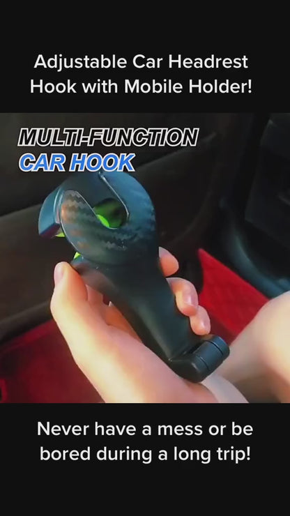 Car Seat Back Hooks with Phone Holder(Pack of 2)